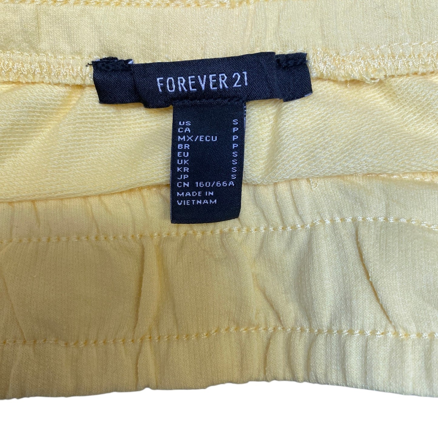 Running Sprinter Shorts Womens S 28" Waist Yellow Athletic Workout Dolphin Hem