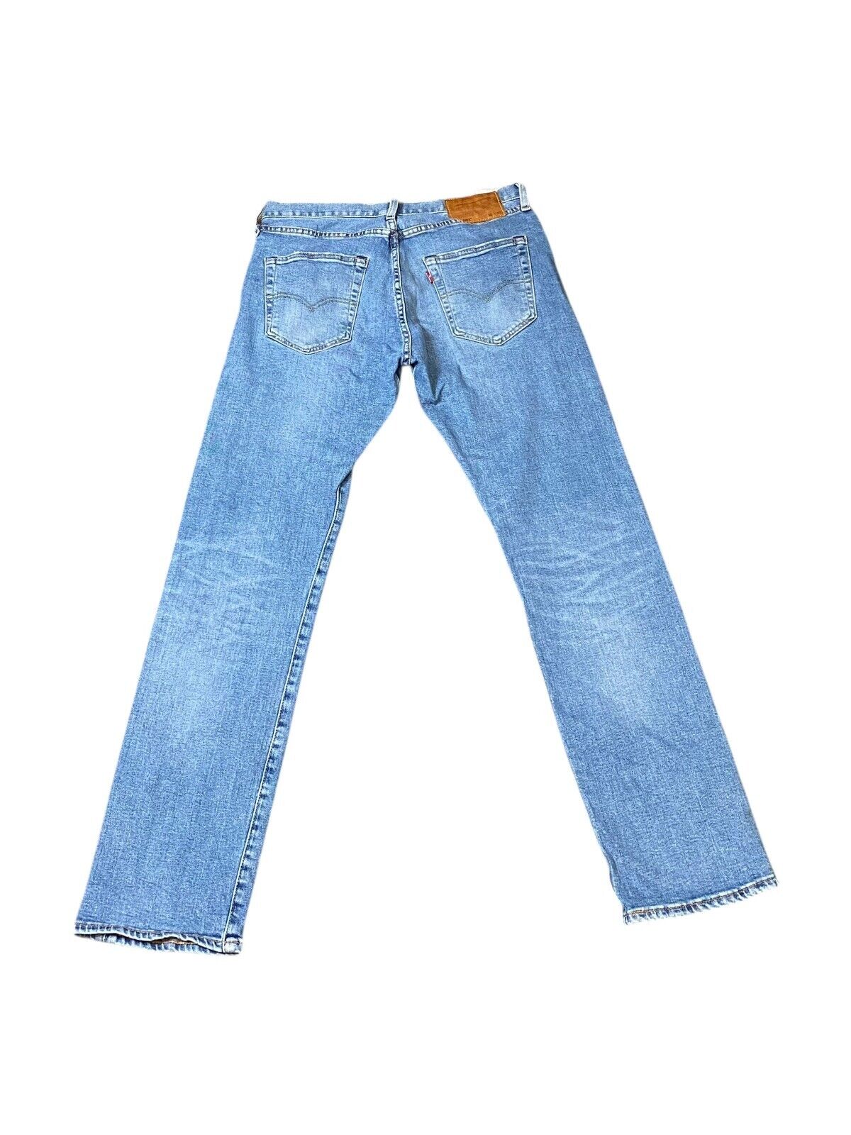 Levi's Jeans Mens 30x26 Blue 501 Denim Straight Leg Red Tab Flat Front Preppy