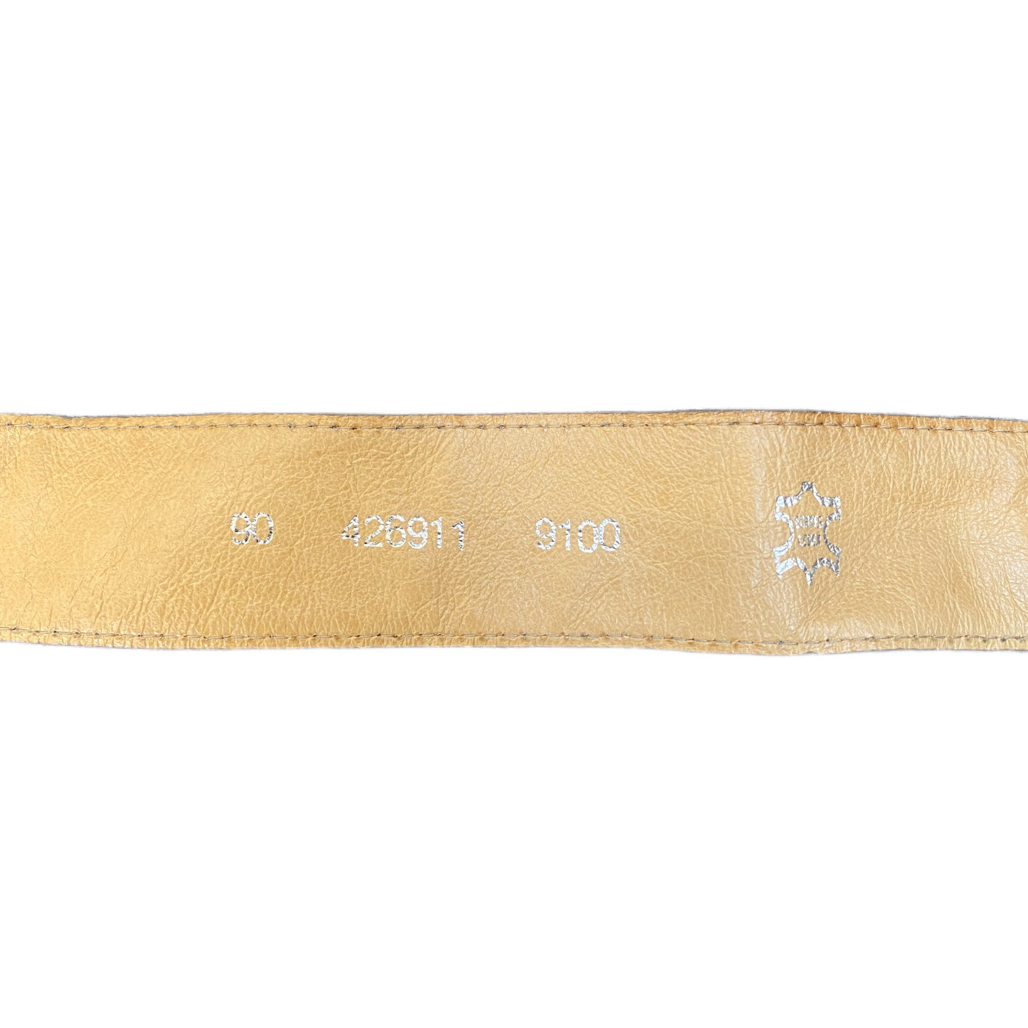 SFI Waist Belt Mens Beige Leather Adjustable Silver Pin Buckle 39.5 inches