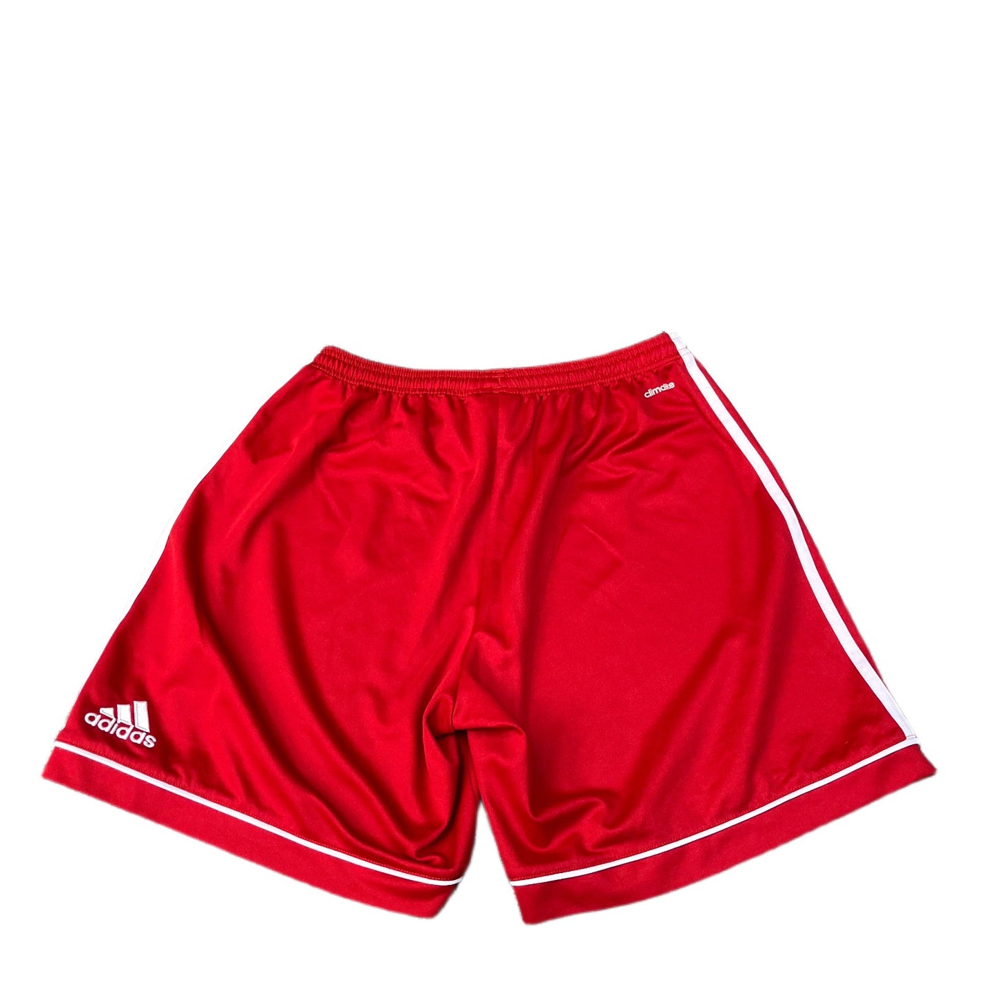 Adidas Climalite Athletic Shorts Fits as Men XS 27" Waist Red White Gym Training