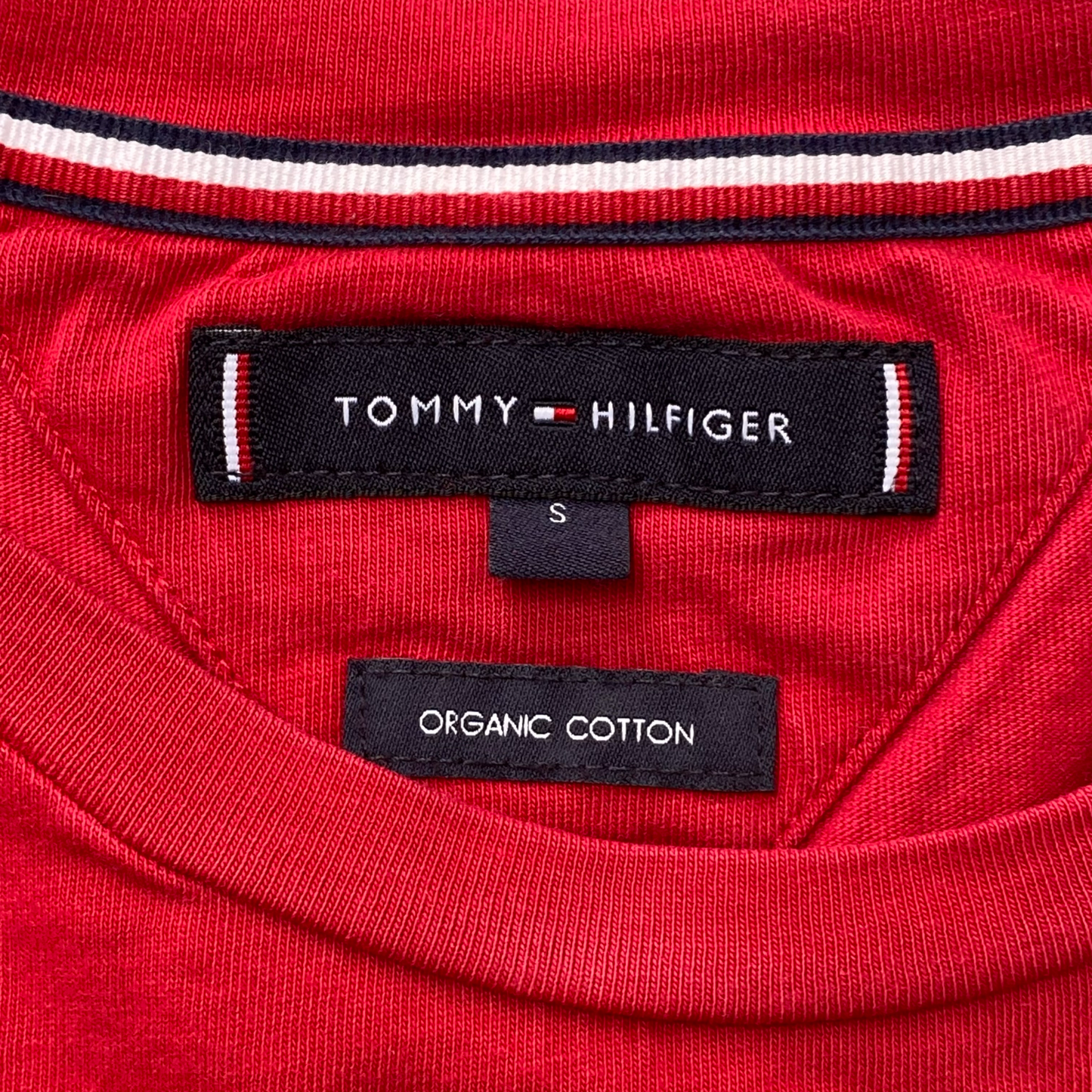 Tommy Hilfiger T Shirt Womens S Red Casual Short Sleeve Cotton Crewneck