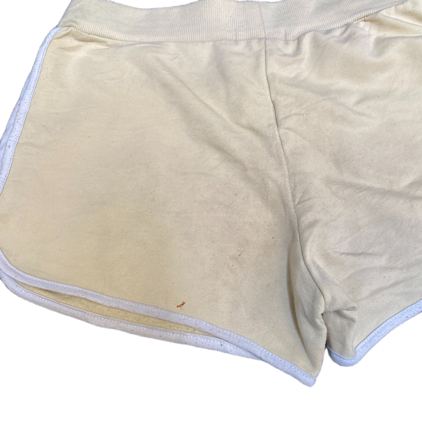 Running Sprinter Shorts Womens S 25" Waist Yellow Athletic Workout Dolphin Hem