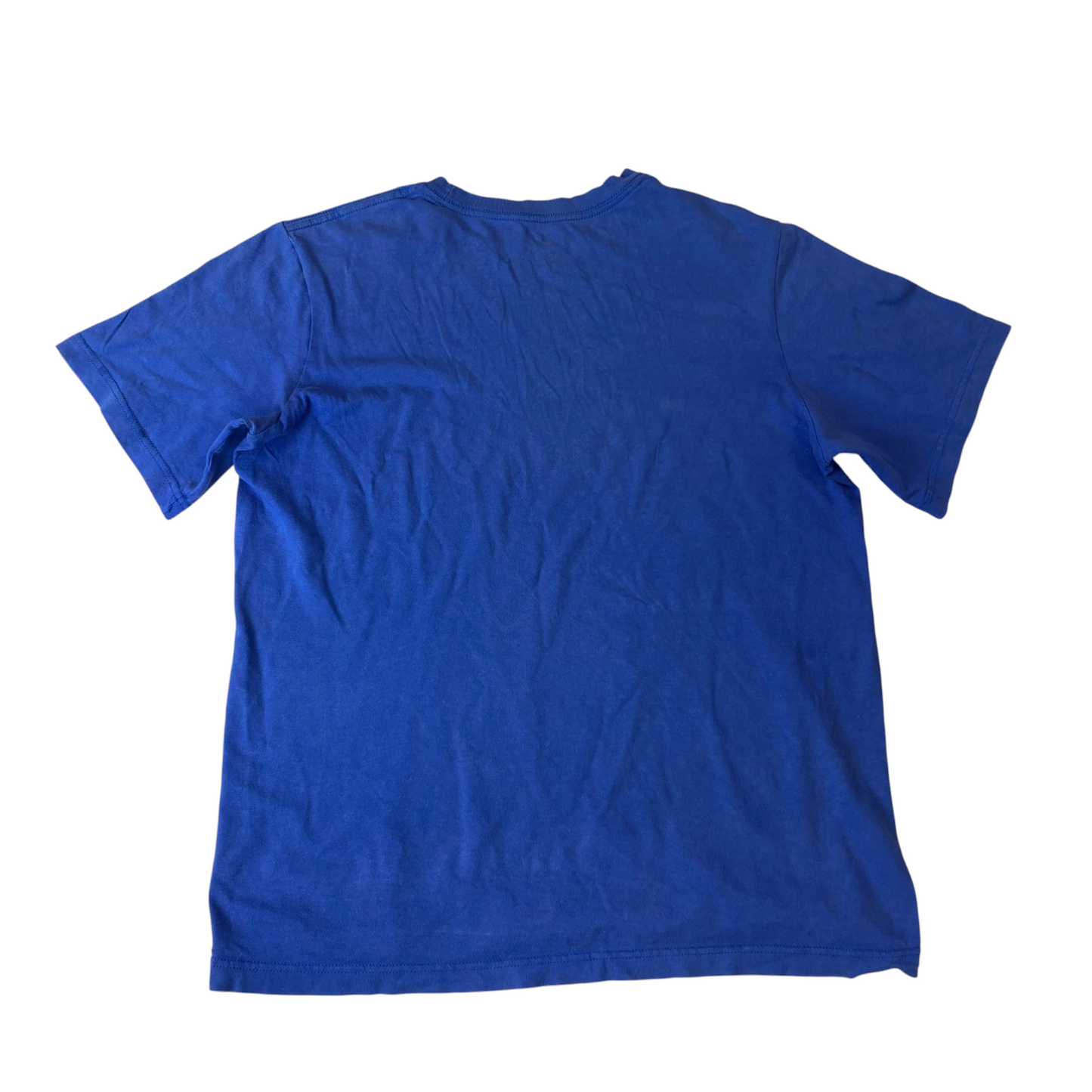 Nike T-Shirt Mens M Blue Graphic Print Swoosh Logo Short Sleeve Crew Neck Casual