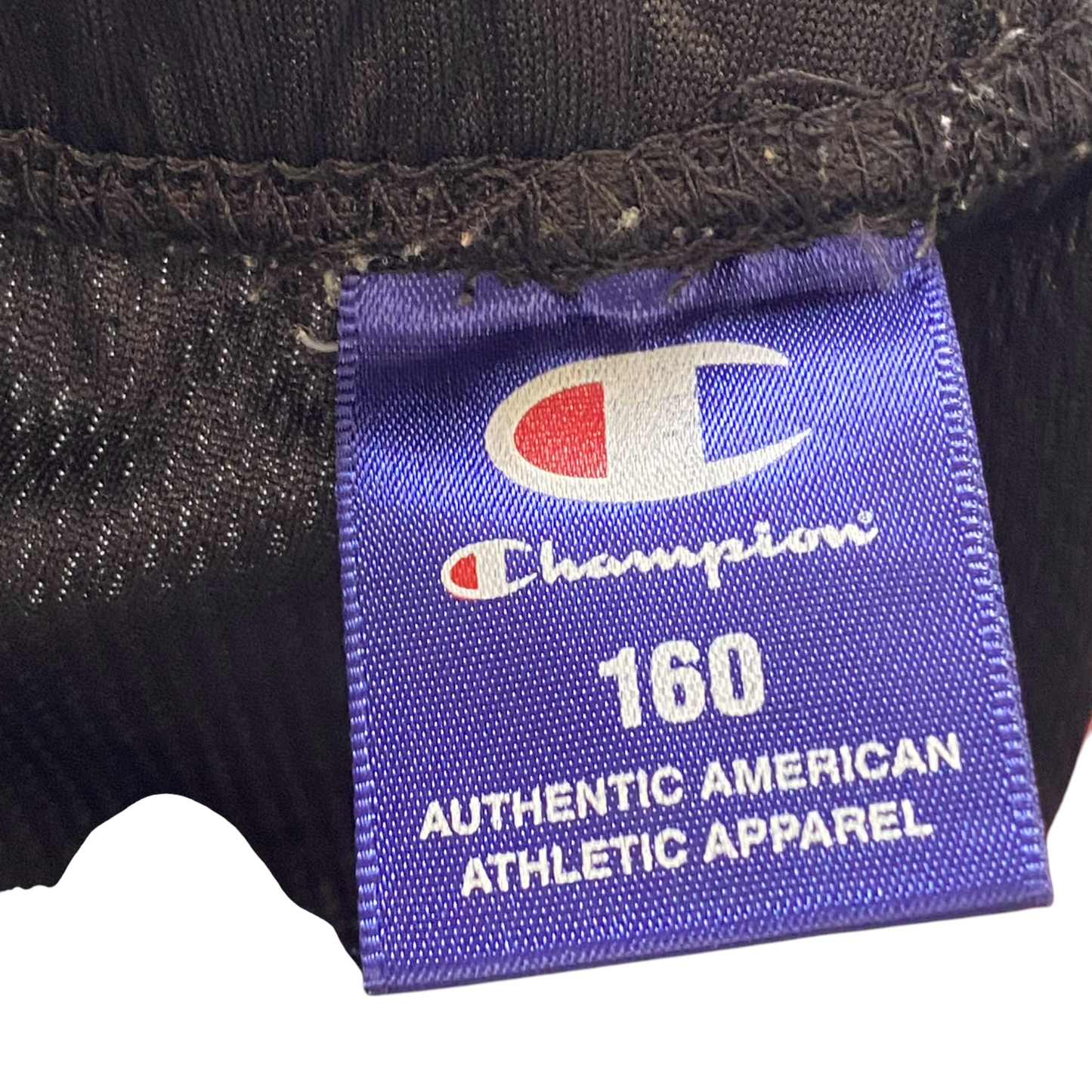 Champion Shorts 25W Black Patterned Spellout Logo Moisture Wicking Quick Dry
