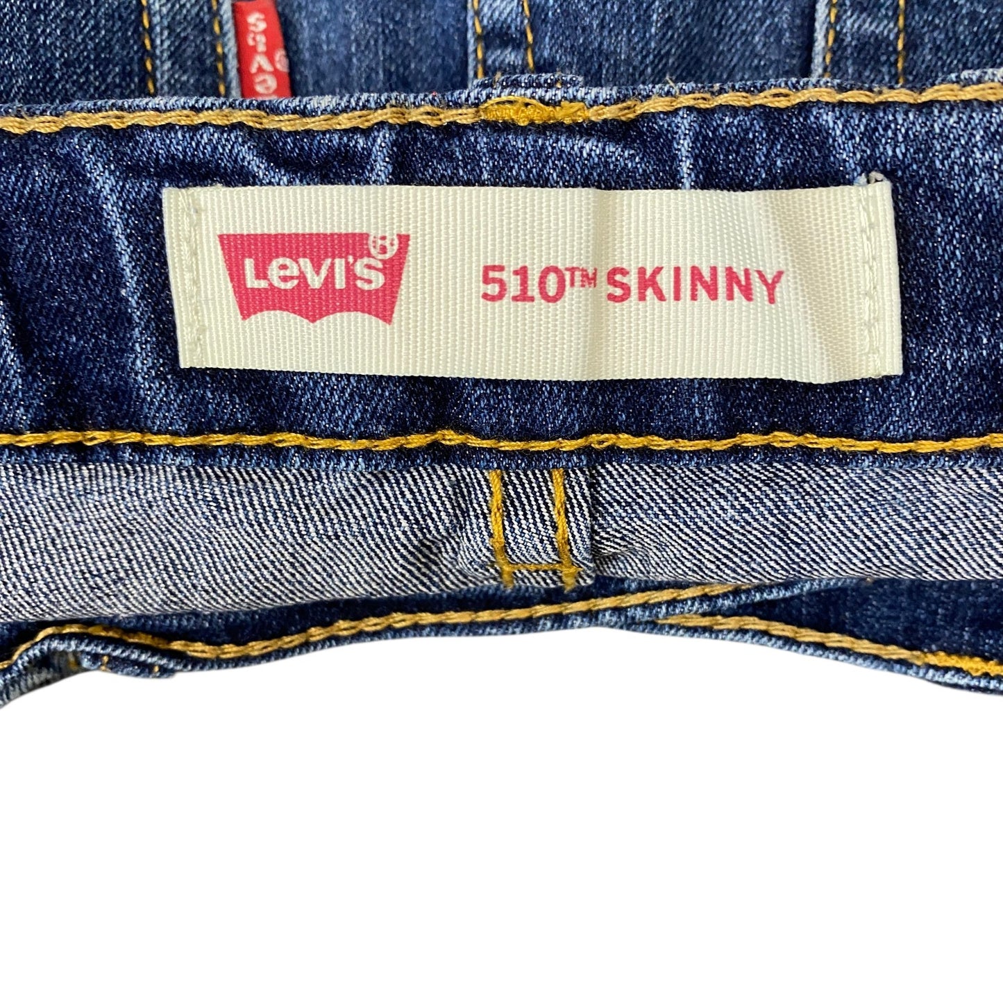 Levi's 510 Jeans Fits as Womens 26" Waist Blue Denim Double Stitch Skinny Leg