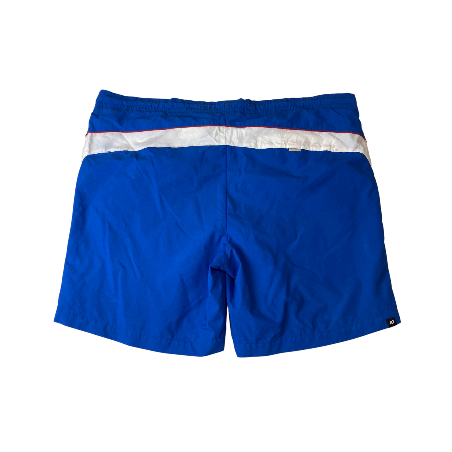 Nike Athletic Shorts Mens XL Blue Mesh Lined Swoosh Logo Pockets Elastic Waist