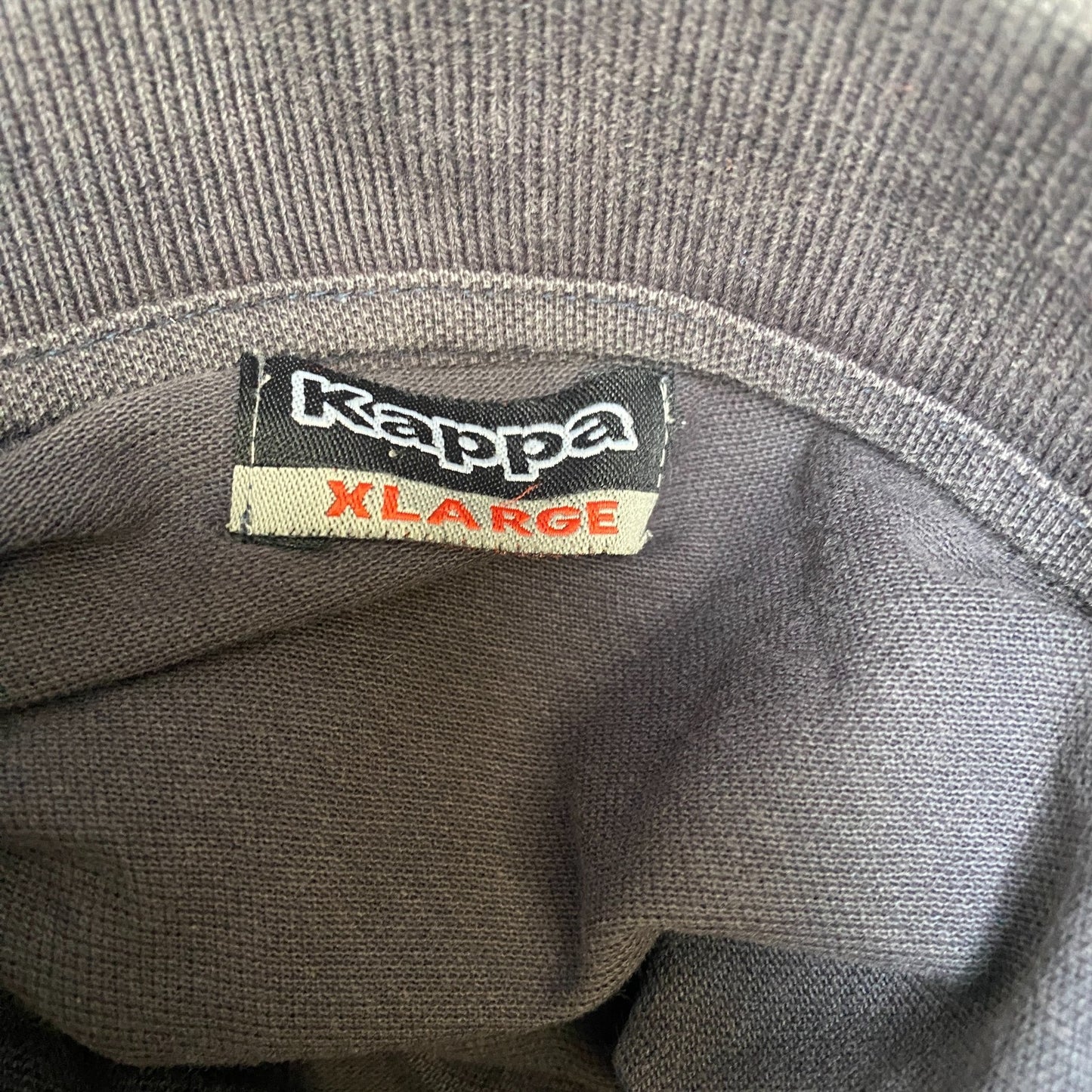 Kappa Polo Shirt Mens XL Grey Stretch Embroidered Logo Golf Performance Popover