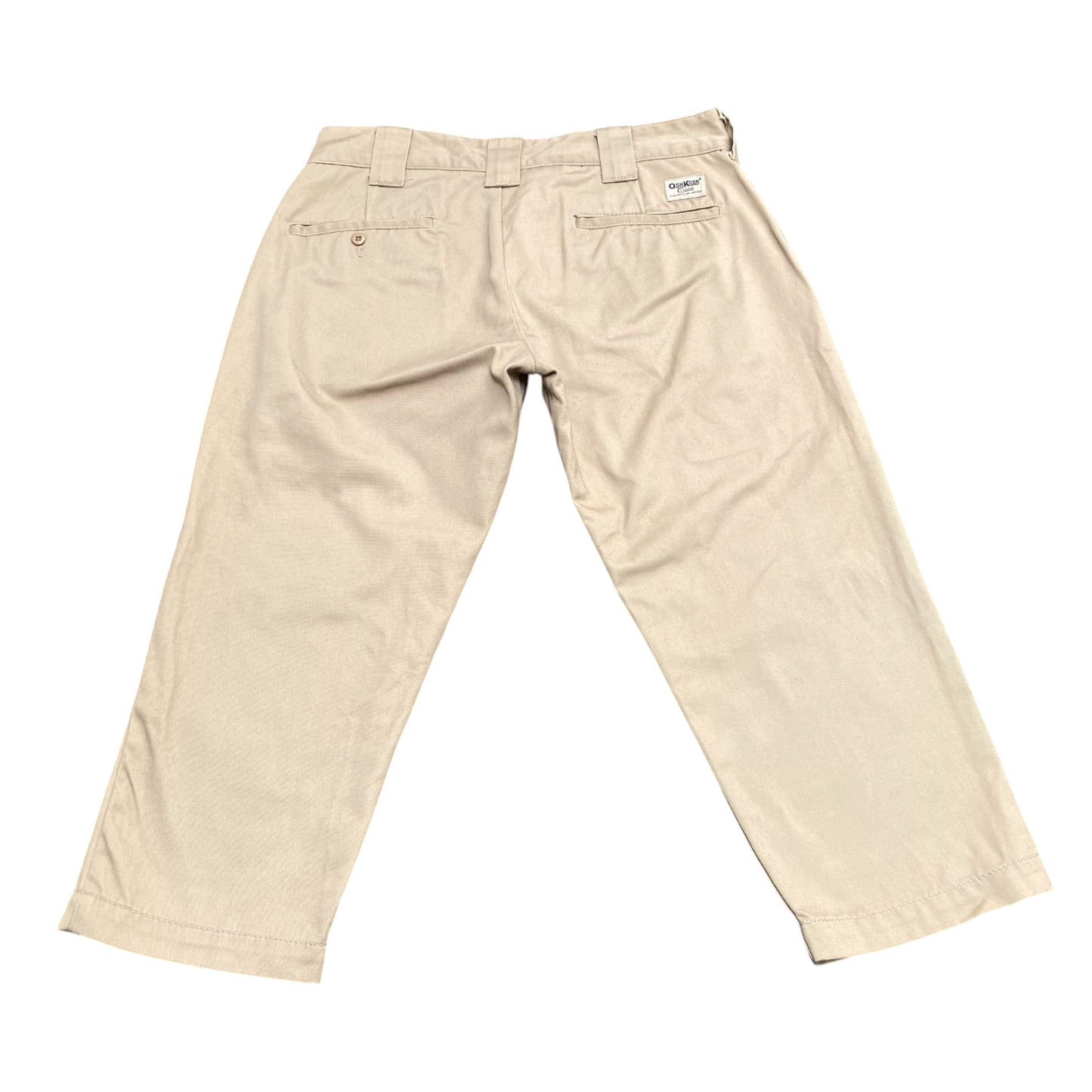 Trousers Men's Medium Beige Classic Straight Fit Casual Slash Pockets Workwear