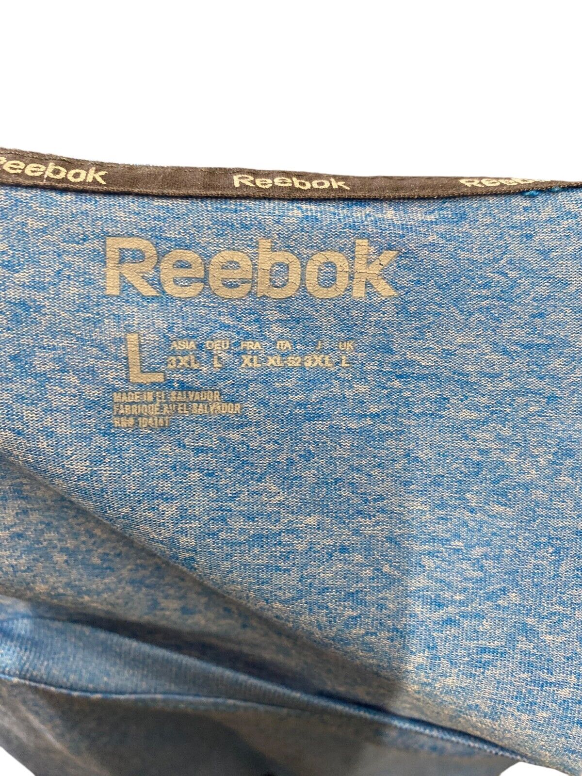 Reebook T-Shirt Women's Large Blue Crew Neck Short Sleeve Pullover Casual Tee