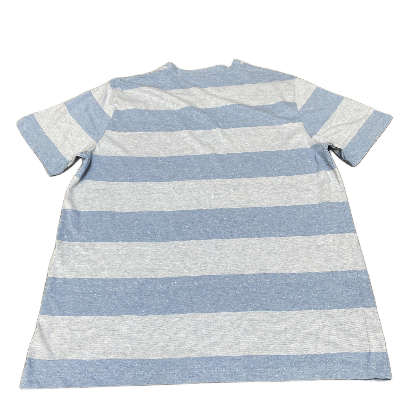U.S. Polo Assn. T-Shirt Mens Large Blue Striped V-Neck Pony Logo Pullover Tee