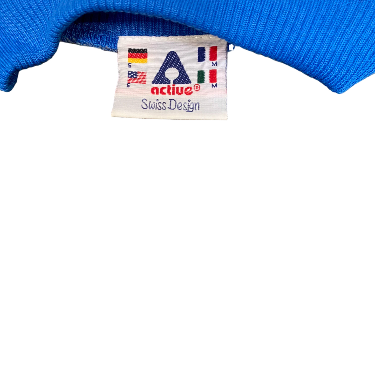 Active Sweatshirt Mens Small Grey Blue Striped Long Sleeve Crew Neck Pullover