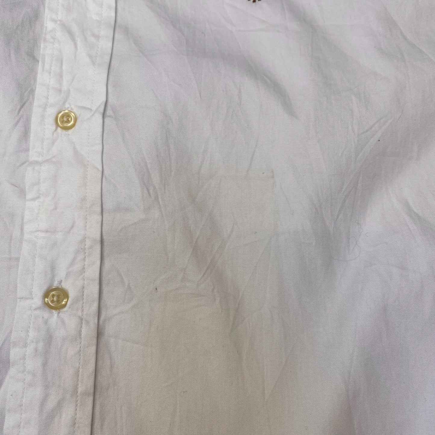 Ralph Lauren Formal Shirt Mens L White Yarmouth Long Sleeve Logo Button Down