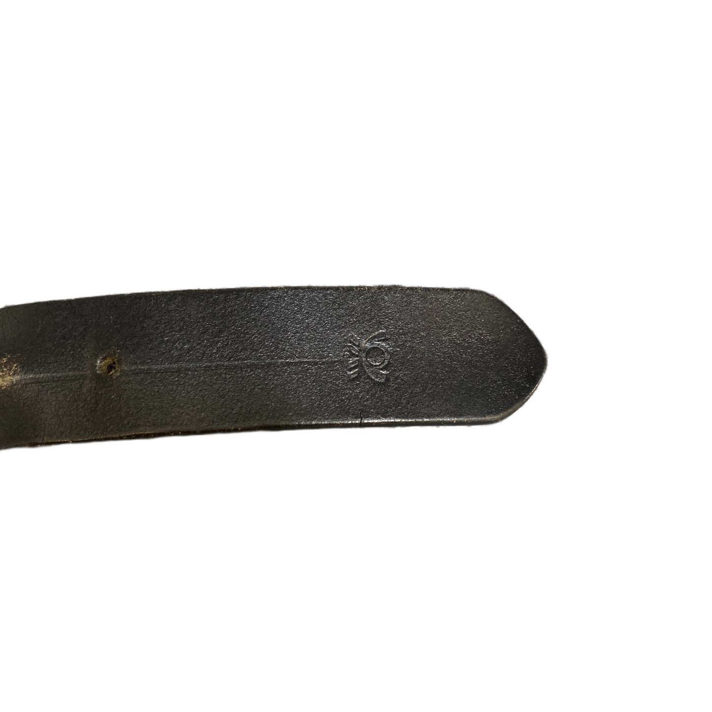 Vintage Waist Belt Mens Black Leather Adjustable Silver Pin Buckle 41.5 inches
