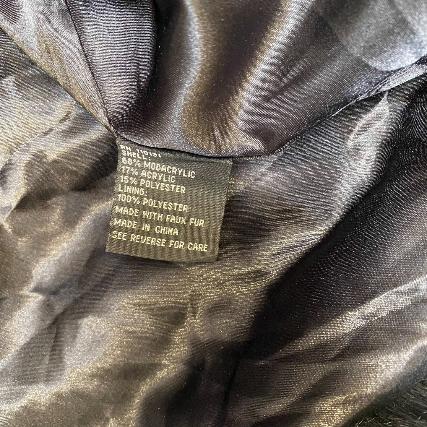 Incognita Faux Fur Jacket Womens Large Grey Dip Dye Lined Long Sleeve Open Front