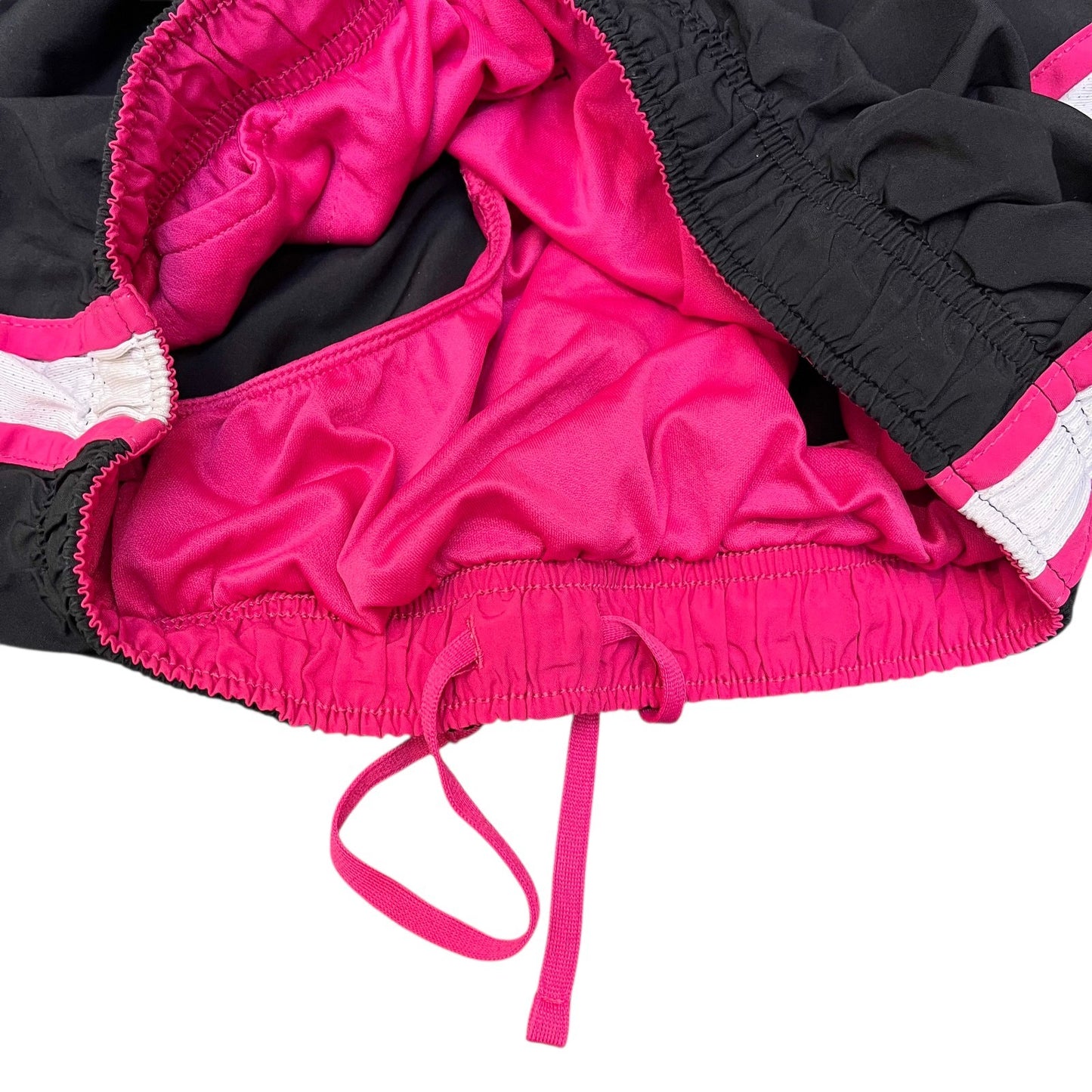 Nike Running Sprinter Shorts Fits as Womens S 26" Waist Black Pink Dolphin Hem
