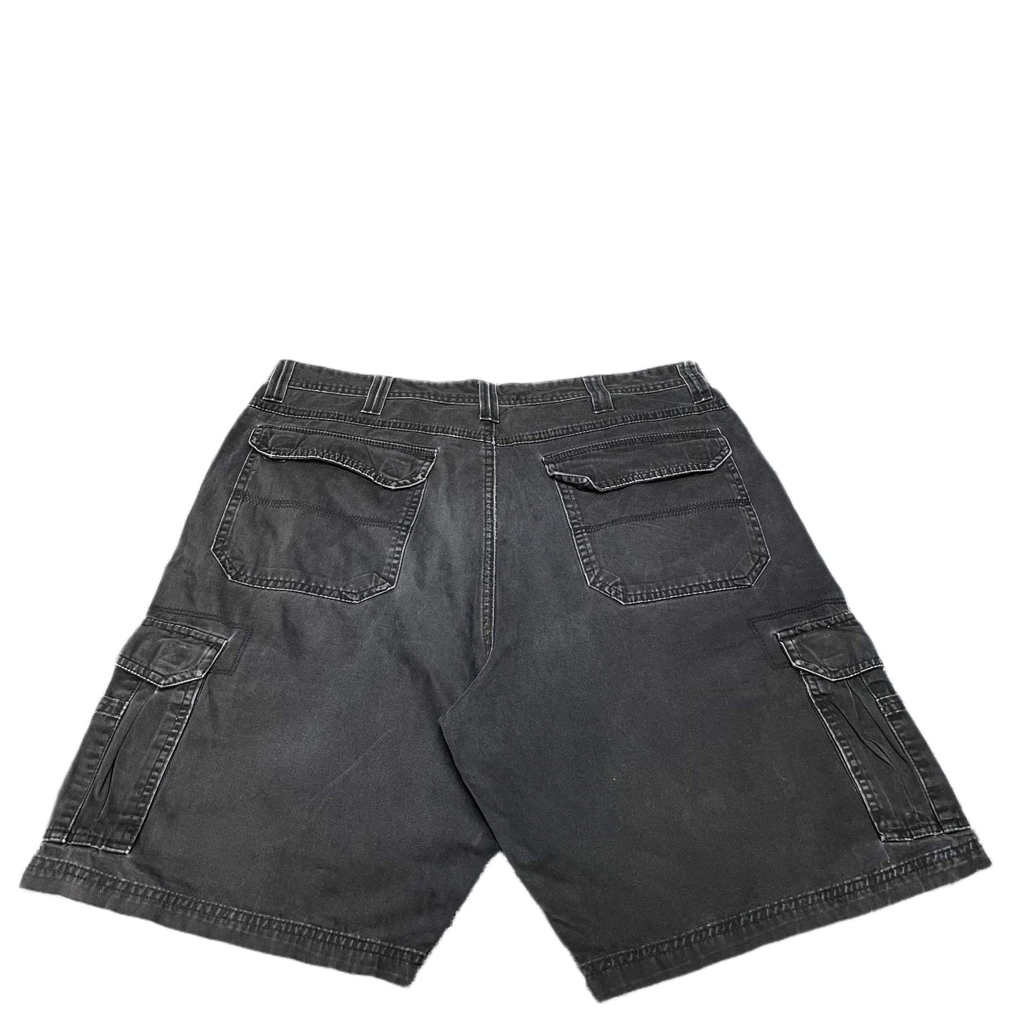 Wrangler Cargo Shorts Fits as Mens XL 37" Waist Black Utility Hiking Outdoor