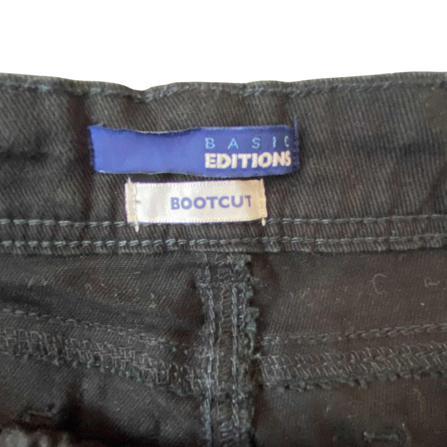 Basic Editions Jeans Womens Large W32 L28 Black Denim Bootcut Comfort Fit