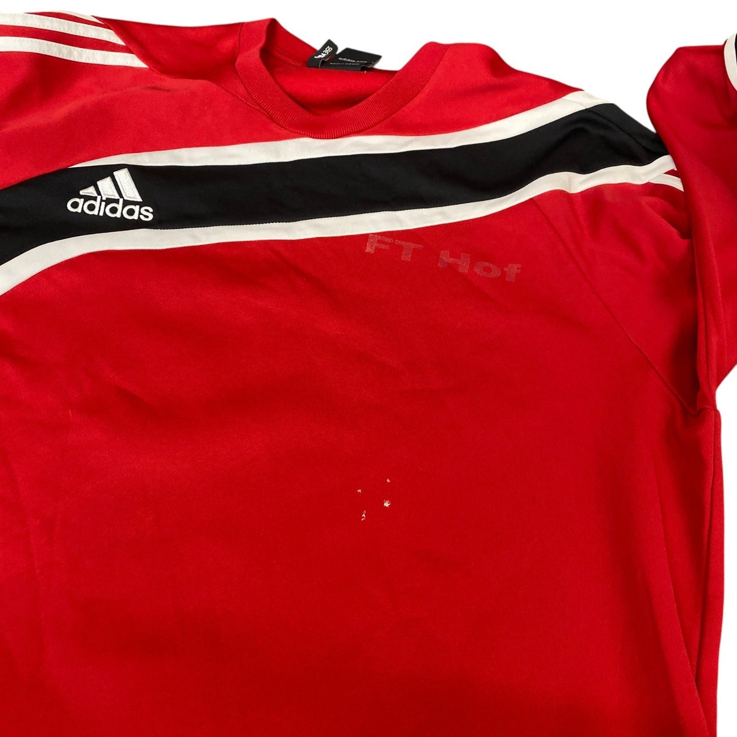 Vtg Adidas Clima 365 Sweatshirt Mens Large Red White 3-Stripes Long Sleeve