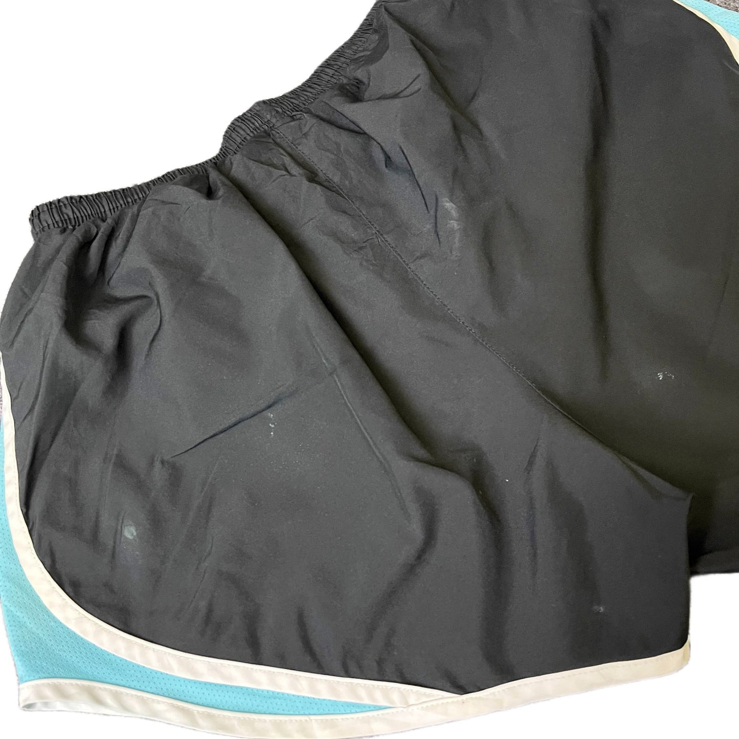 Nike Running Sprinter Shorts Fits as Women S 25" Waist Black Workout Dolphin Hem