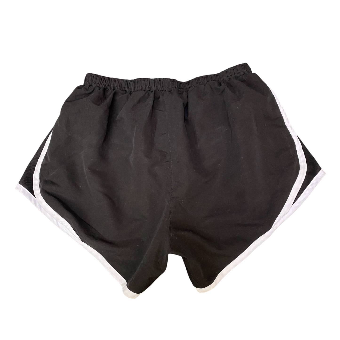 Running Sprinter Shorts Womens Medium Black Workout Drawstring Waist Dolphin Hem