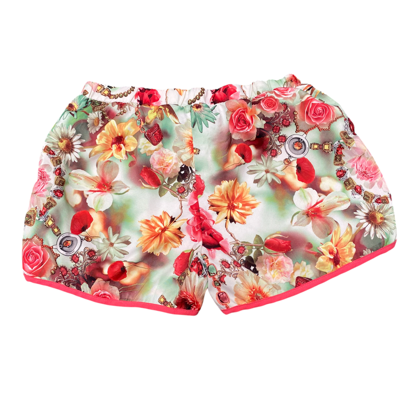 Running Sprinter Shorts Womens 26W Multicoloured Athletic Gym Fit Elastic Waist
