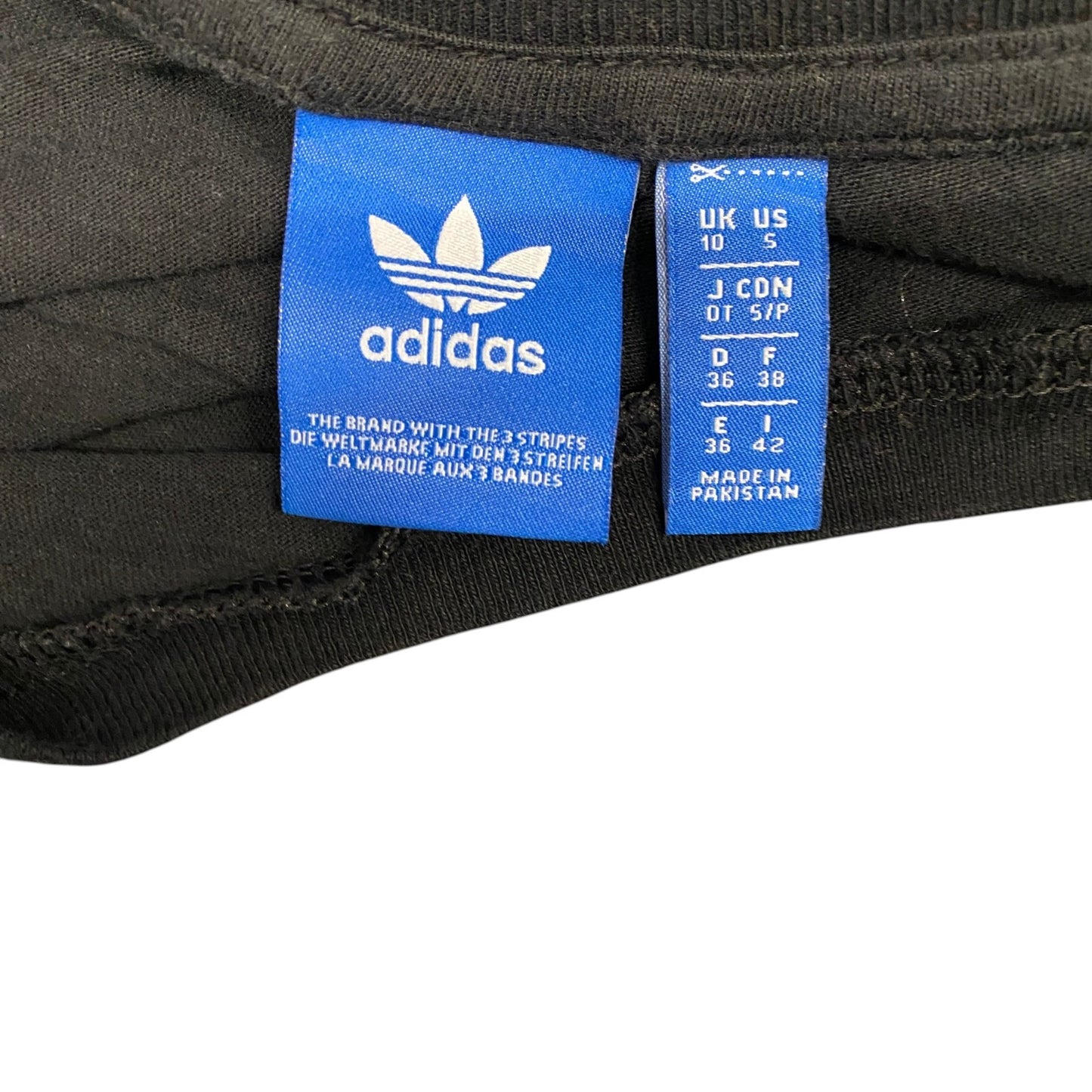 Adidas T-Shirt Women M Black Graphic Logo Casual Short Sleeve Crew Neck Pullover