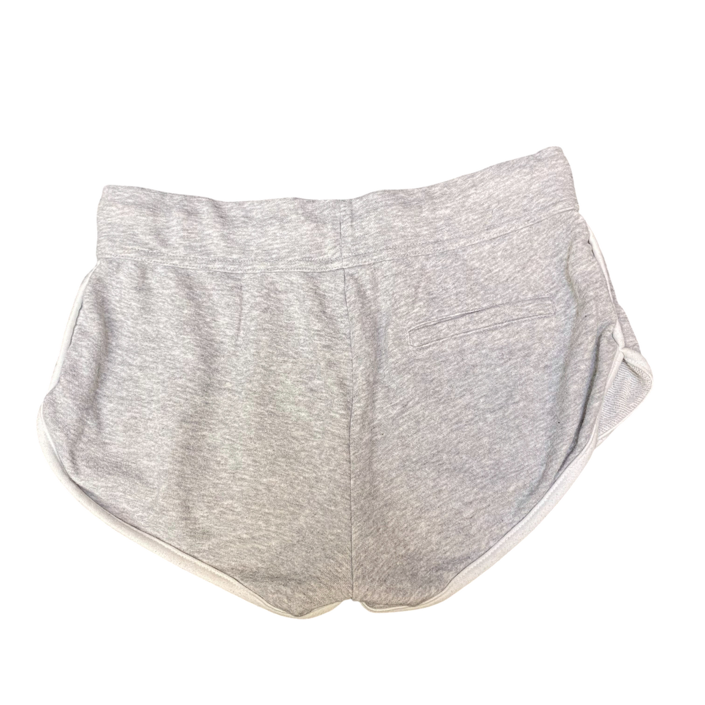 Running Sprinter Shorts Womens Medium Grey Heather Drawstring Waist Dolphin Hem