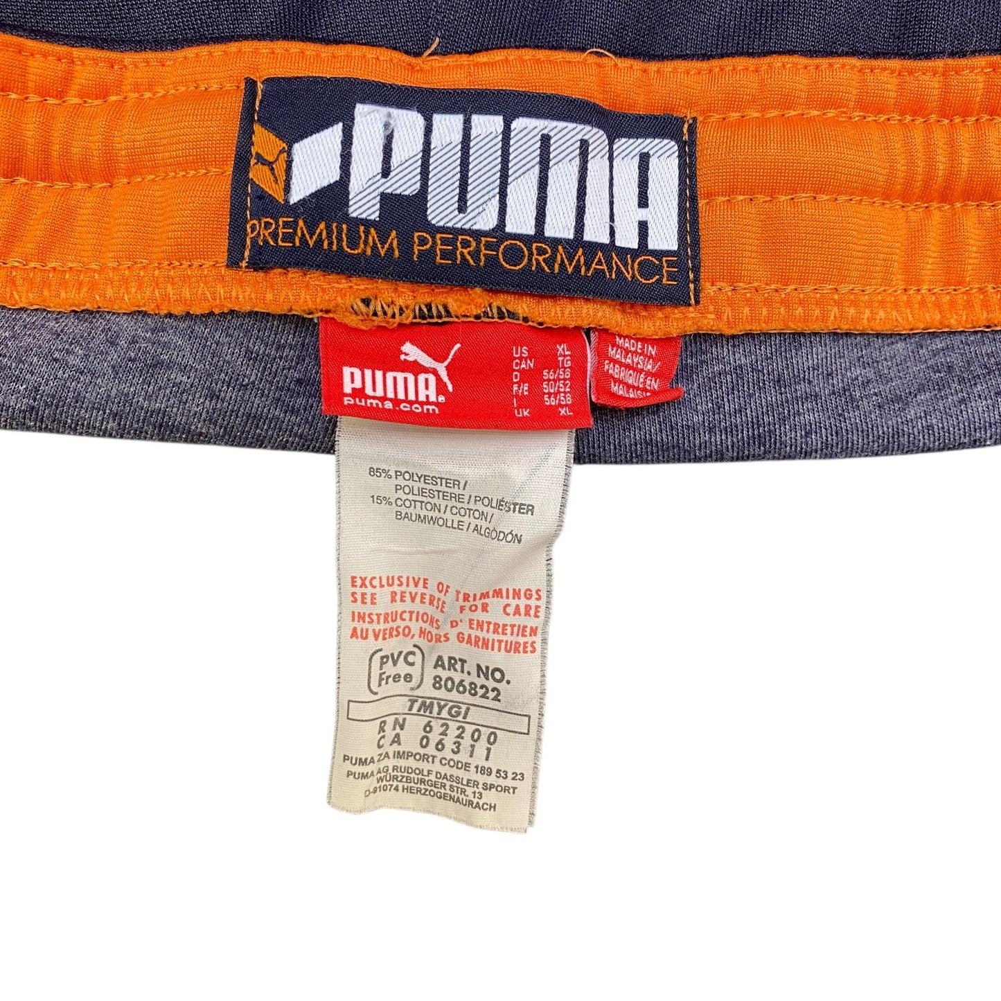 PUMA Trouser Pants Fits as Mens 36" Waist Navy Gym Training Workout Straight Leg