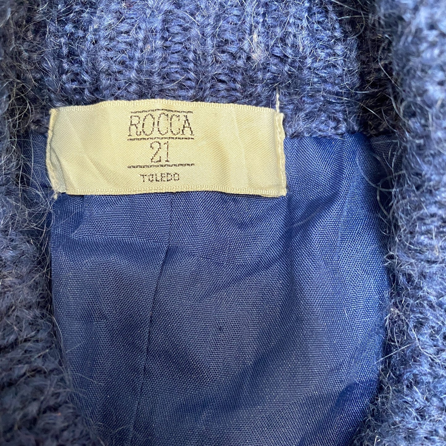 Rocca 21 Cardigan Jumper Womens Medium Multi Wool Plaid Look Fuzzy Button Front