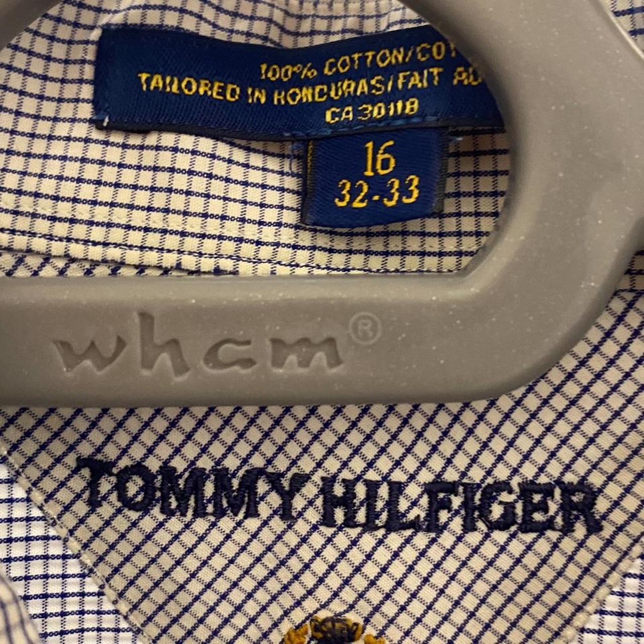 Tommy Hilfiger Shirt Mens XL Blue Check Collared Button Down