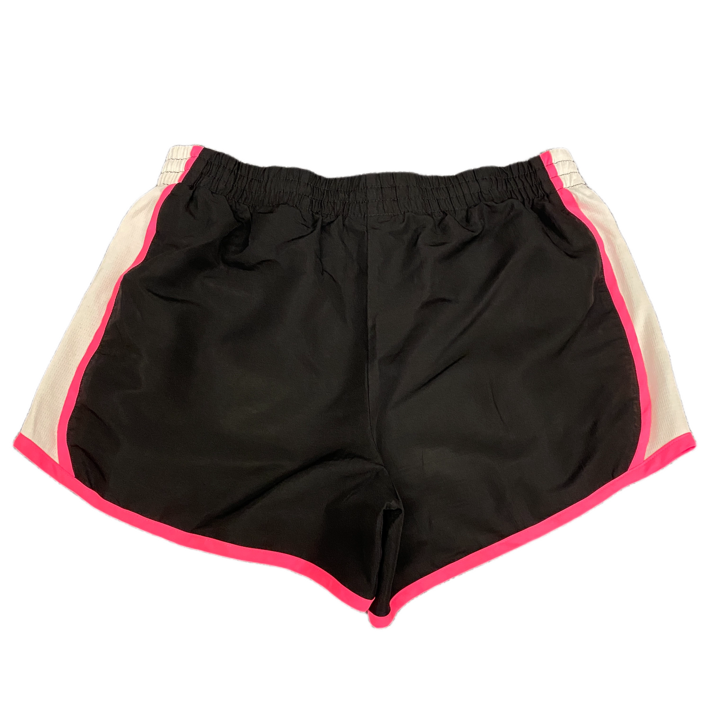 Running Shorts Womens S 28" Waist Black White Mesh Panel Gym Training Drawstring