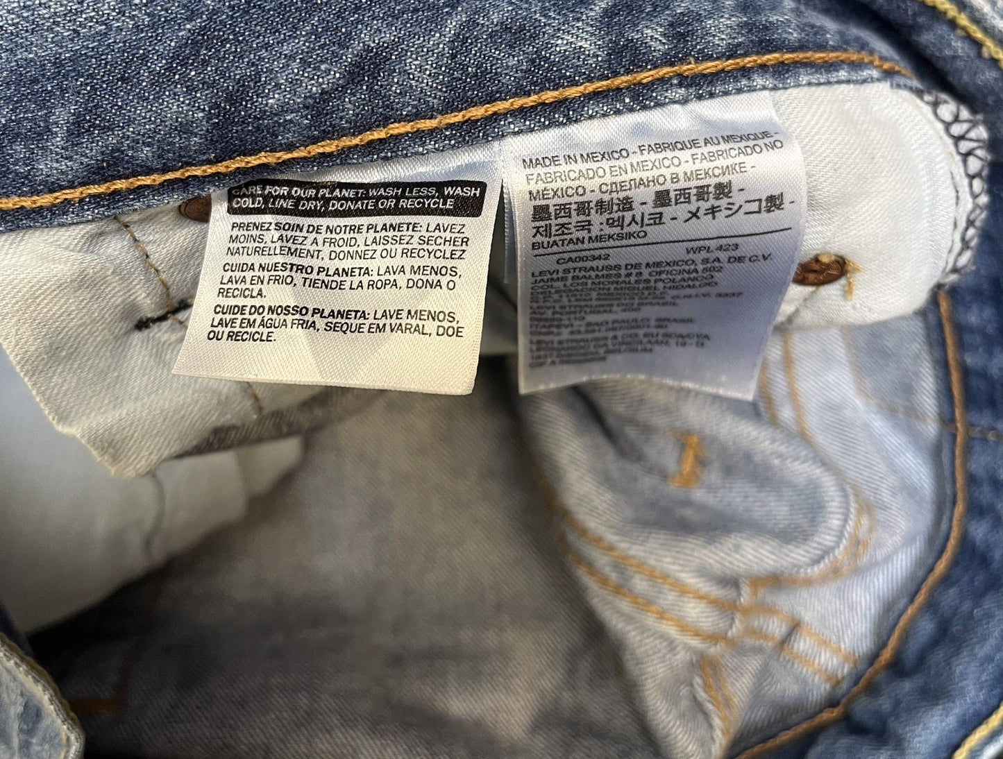 Levi's 501 Jean Shorts Fits as Mens Small 29" Waist Blue Denim Faded Red Tab