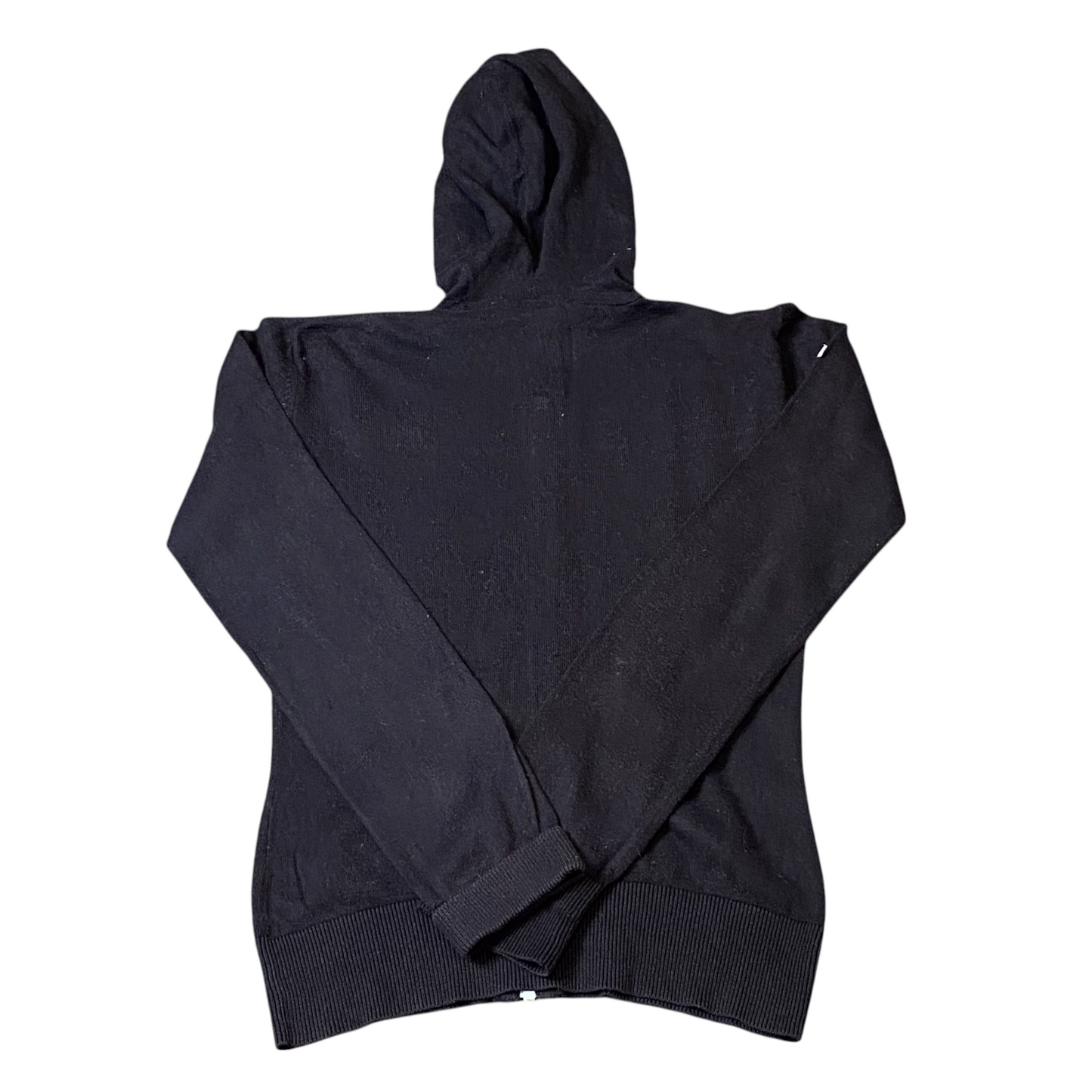 PUMA Hoodie Womens Medium Black Logo Long Sleeve Kangaroo Pocket Full Zipper