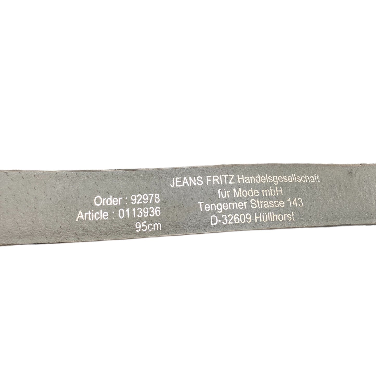 Jeans Fritz Waist Belt Women Grey Leather Adjustable Oval Shape Buckle 40 Inches