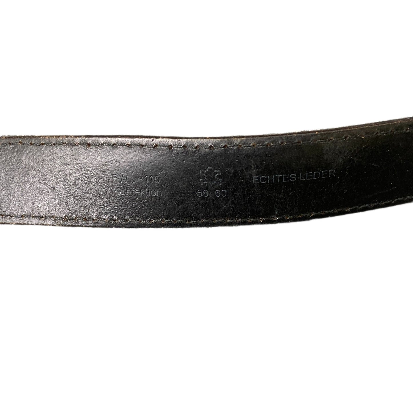Waist Belt Mens Black Textured Leather Adjustable Silver Pin Buckle 51.5 Inches