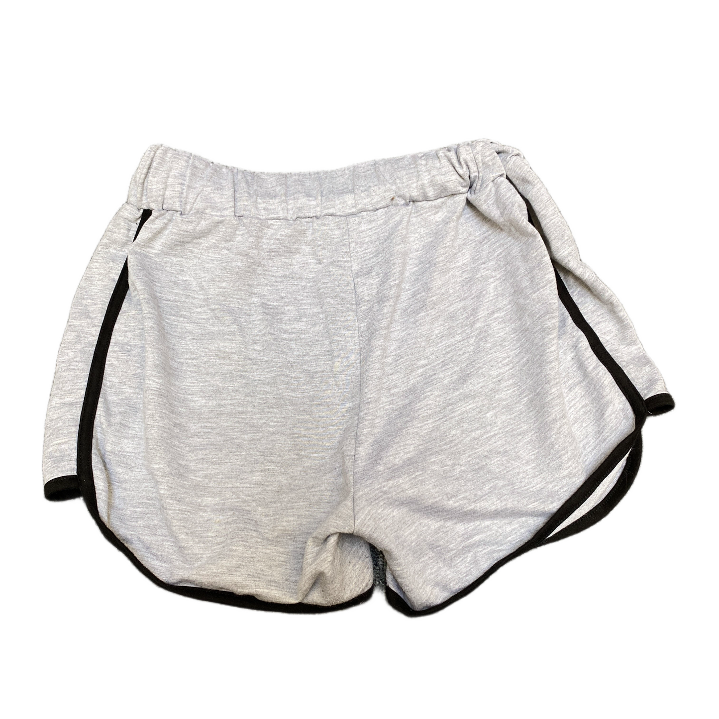 Running Sprinter Shorts Womens S 24" Waist Grey Athletic Gym Workout Dolphin Hem