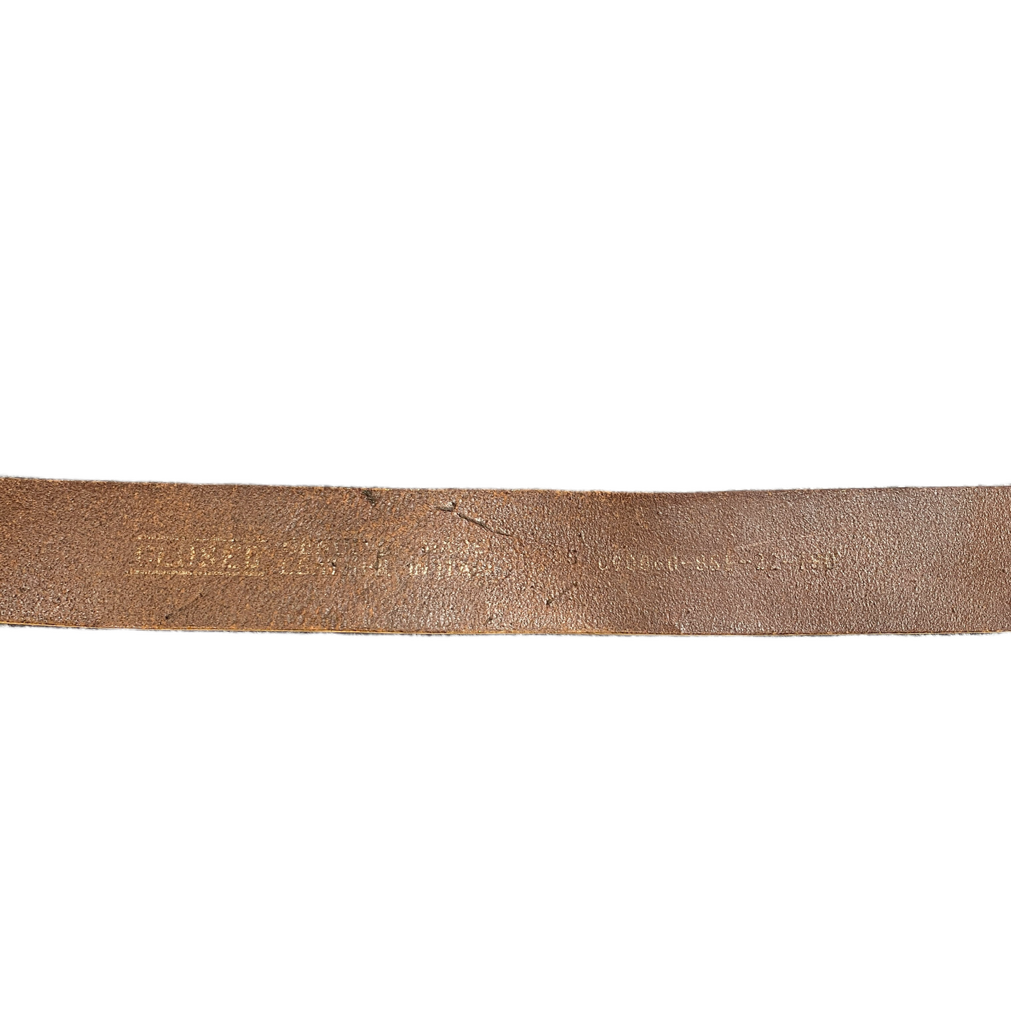 Closed Waist Belt Mens Handmade Brown Leather Silver Pin Buckle 37 inches