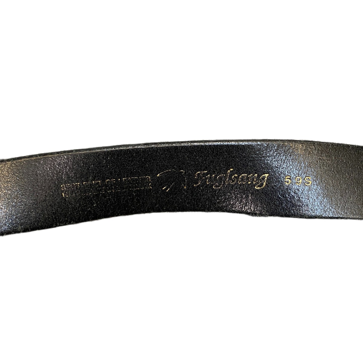 Fujisan Waist Belt Mens Black Leather Adjustable Silver Pin Buckle 39.5 Inches