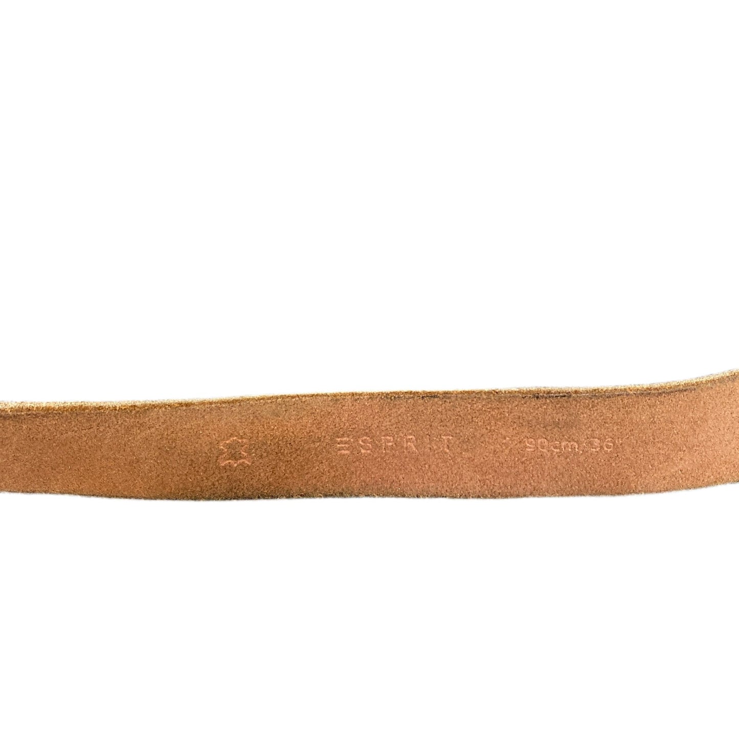 Esprit Waist Belt Mens Brown Leather Adjustable Silver Pin Buckle 40.5 Inches