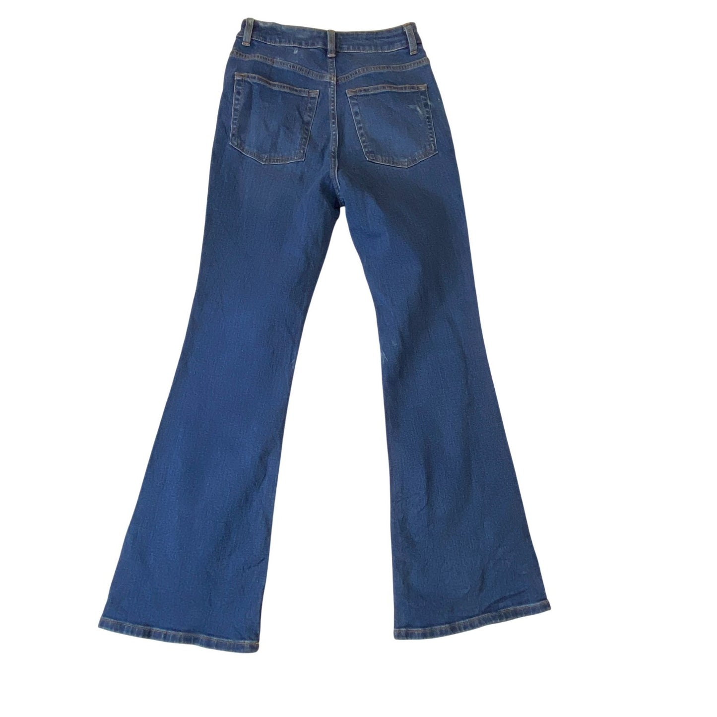 Jeans Womens Medium W25 L28 Blue Denim Bootcut Pockets Flat Front Stretch Preppy