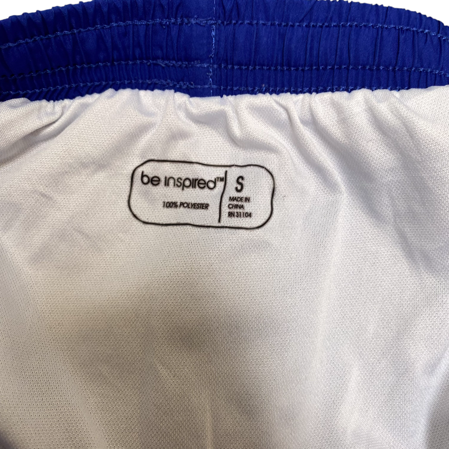 Be Inspired Running Sprinter Shorts Small Blue Elastic Waist Drawstring Athletic