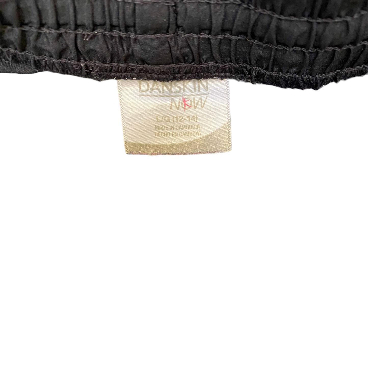 Running Sprinter Shorts Womens Large Black White Athletic Workout Dolphin Hem