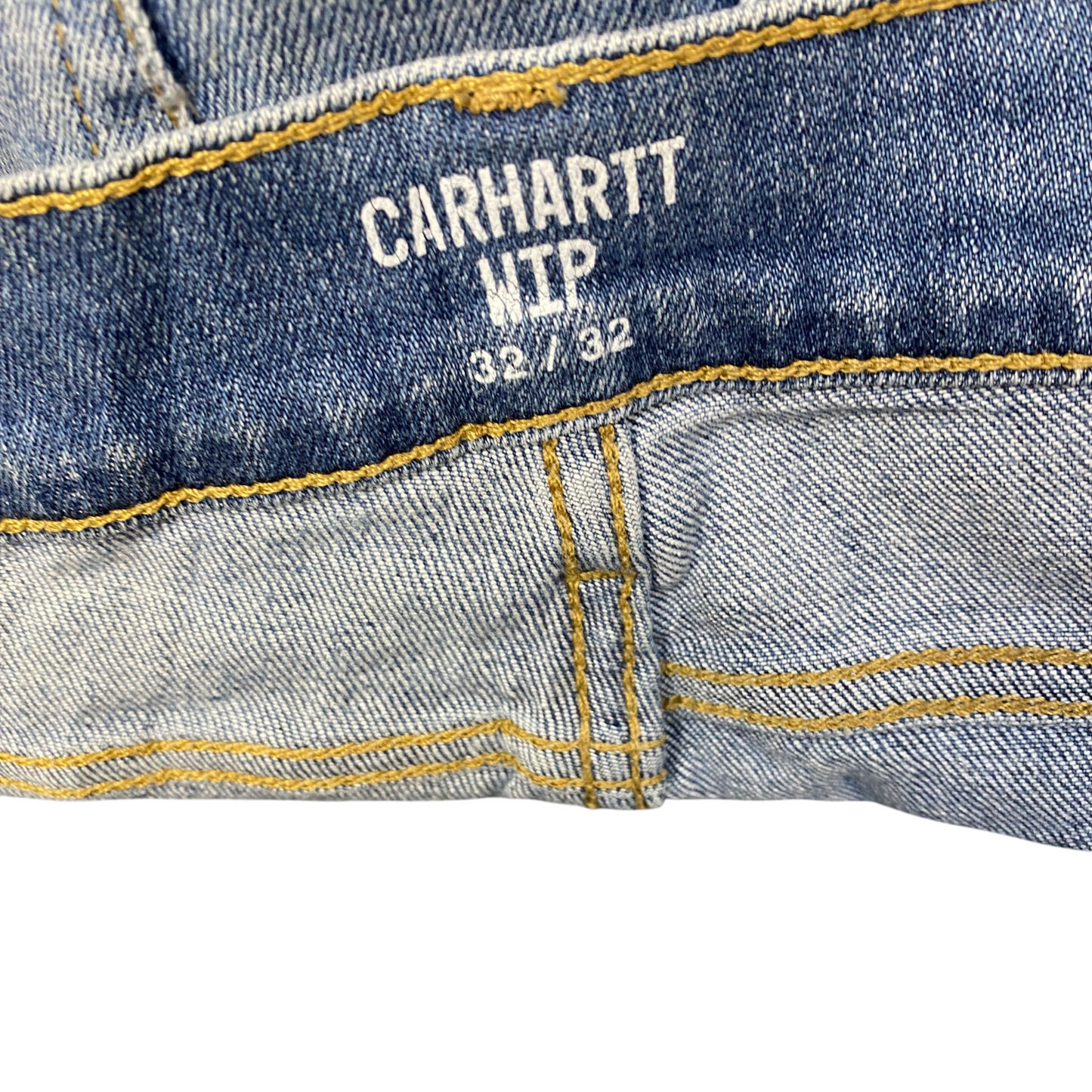 Carhartt WIP Rebel Pant Jeans Men Medium Blue Denim Faded Carpenter Straight Leg