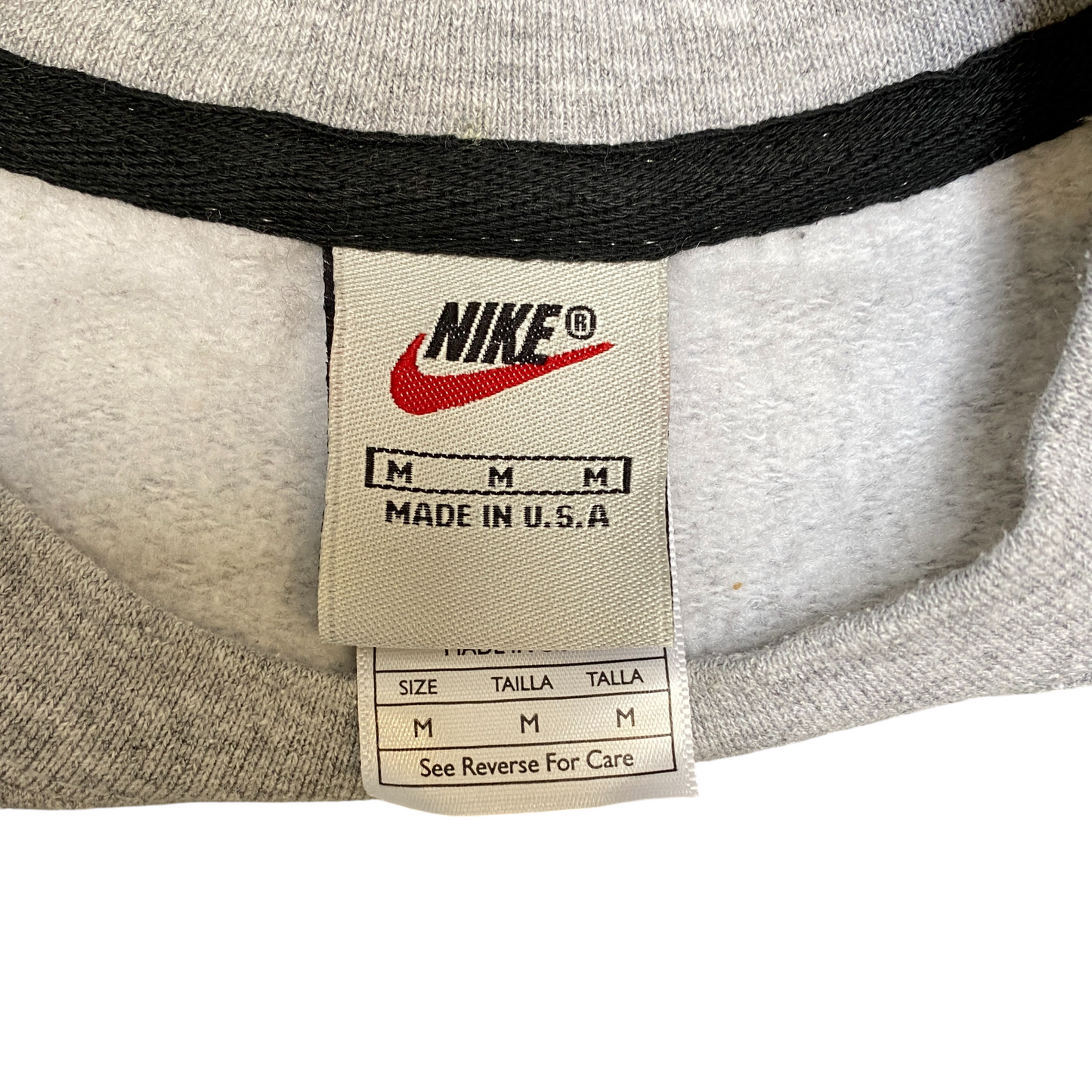 Nike Reworked Sweatshirt Mens M Green Grey Embroidered Spellout Logo Vintage Y2K