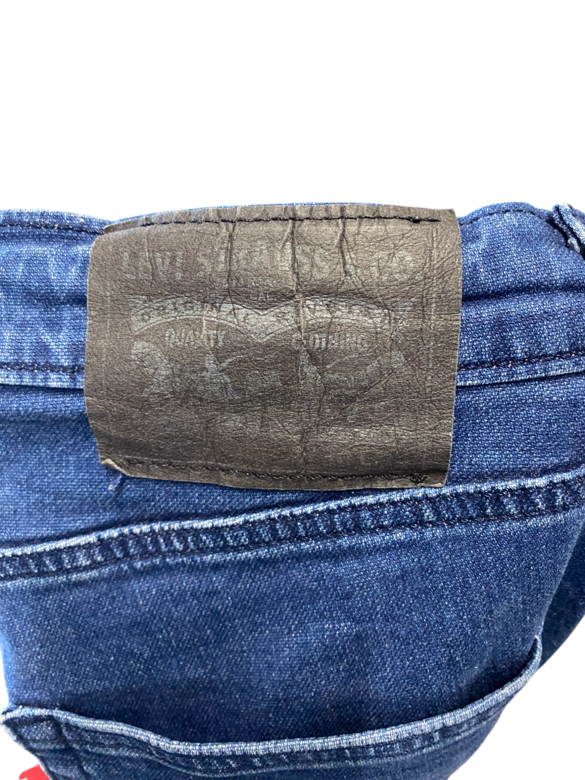 Levi's Jeans Womens 30W 28L Blue Denim Red Tab Medium Wash Drawstring Trouser