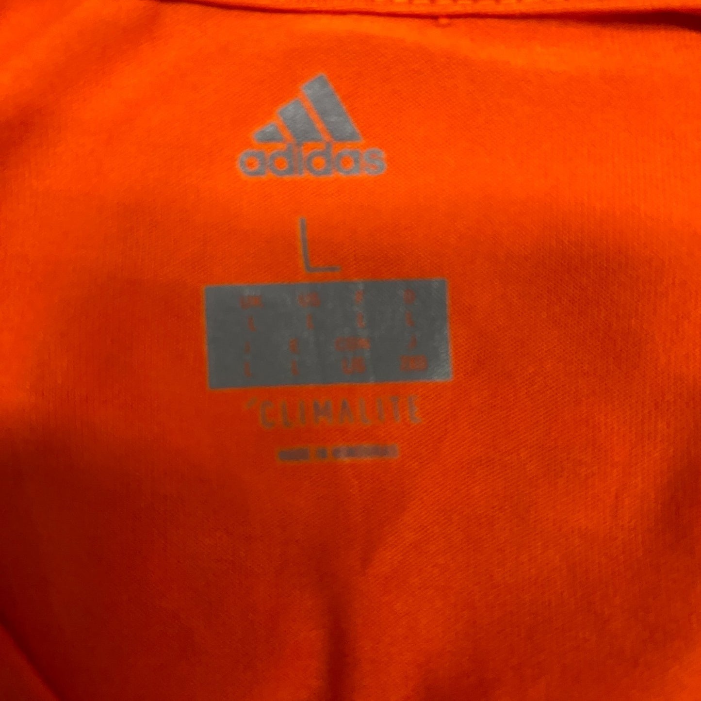 Adidas Climalite Basketball T-Shirt Fits as Men L Orange Short Sleeve Crew Neck