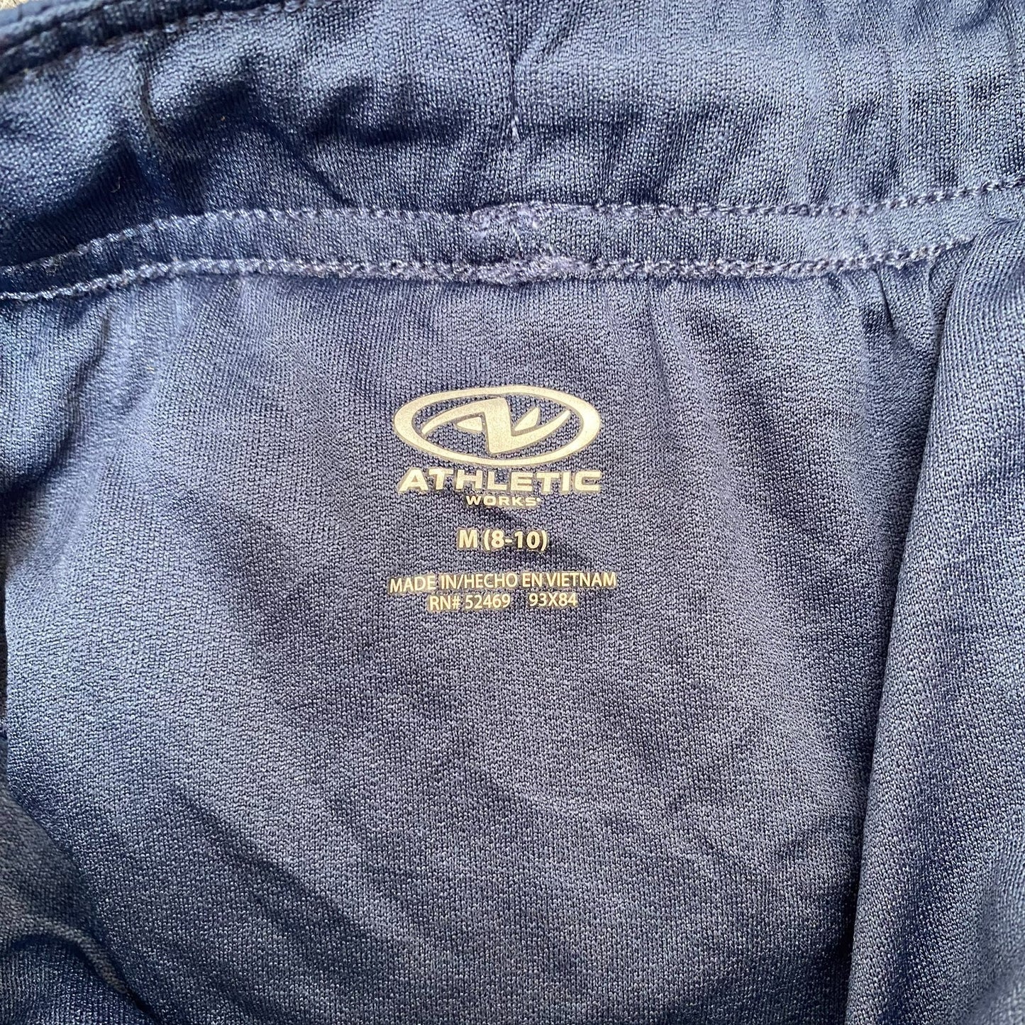 Active Running Sprinter Shorts Womens Medium Blue White Side Mesh Athletic Fit