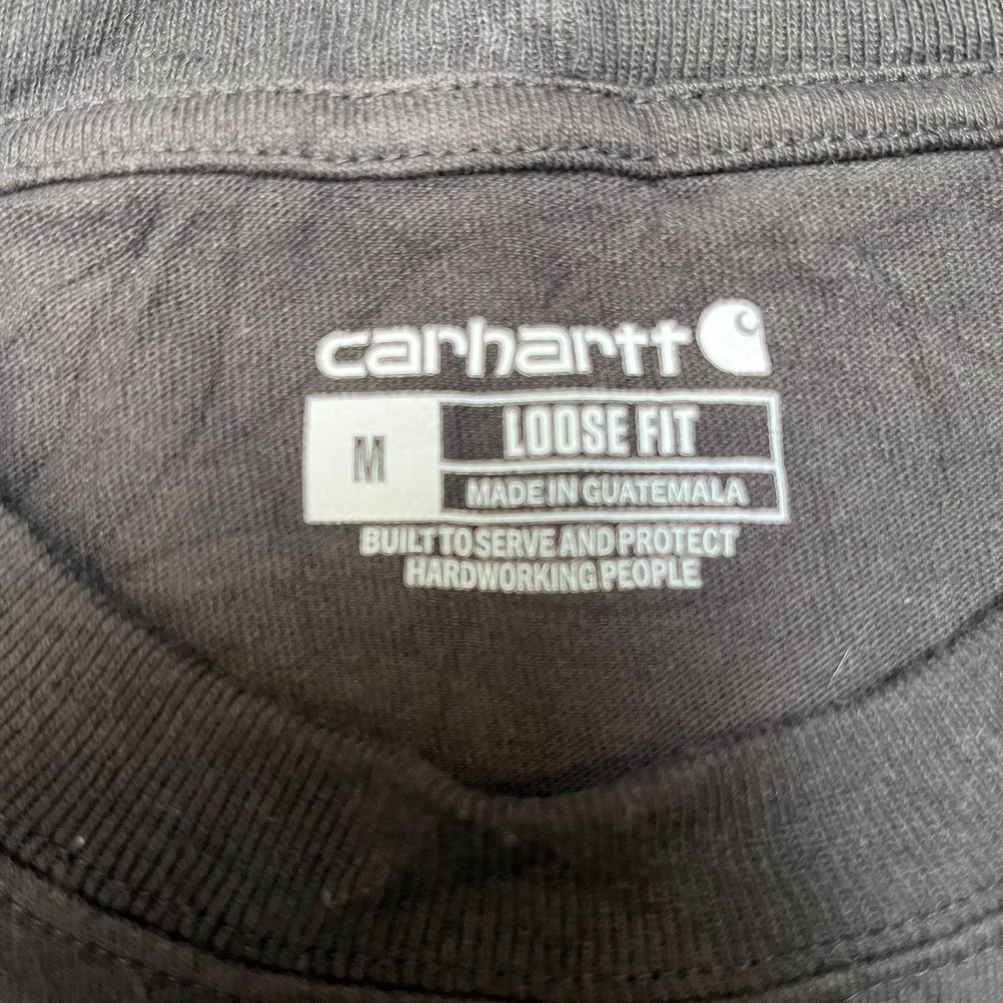 Carhartt Sazerac Pocket T-Shirt Mens Medium Black Loose Fit Short Sleeve Tee