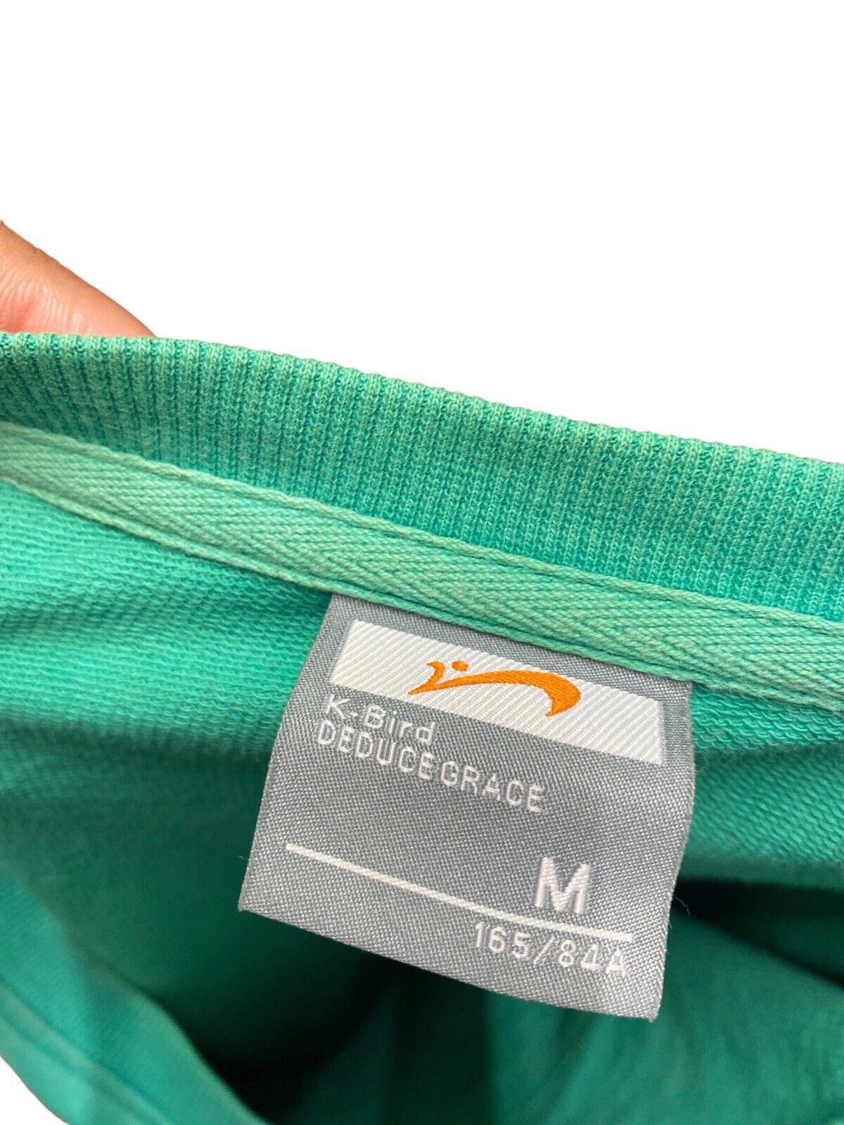 K-bird Sweatshirt Jumper Graphic Design Green Womens M