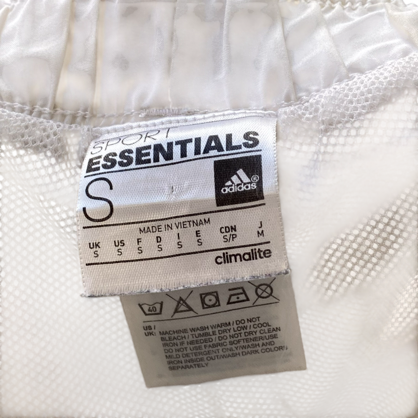 Adidas Galaxy Shorts Mens Small White 3 Stripes Panel Climalite Elastic Waist